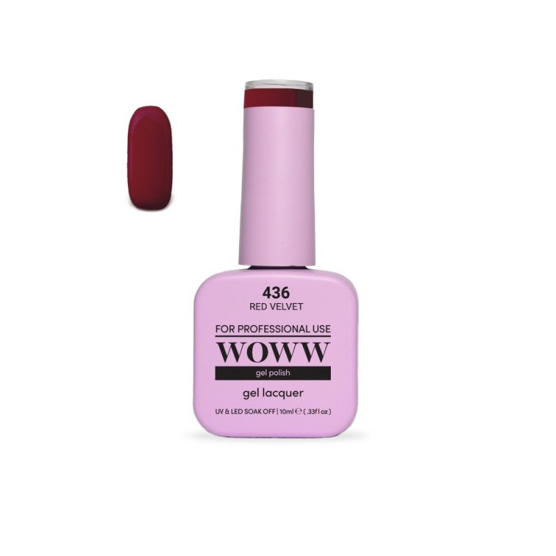 Ημιμόνιμο Βερνίκι New Woww Cosmetics 10ml Red Velvet - 436